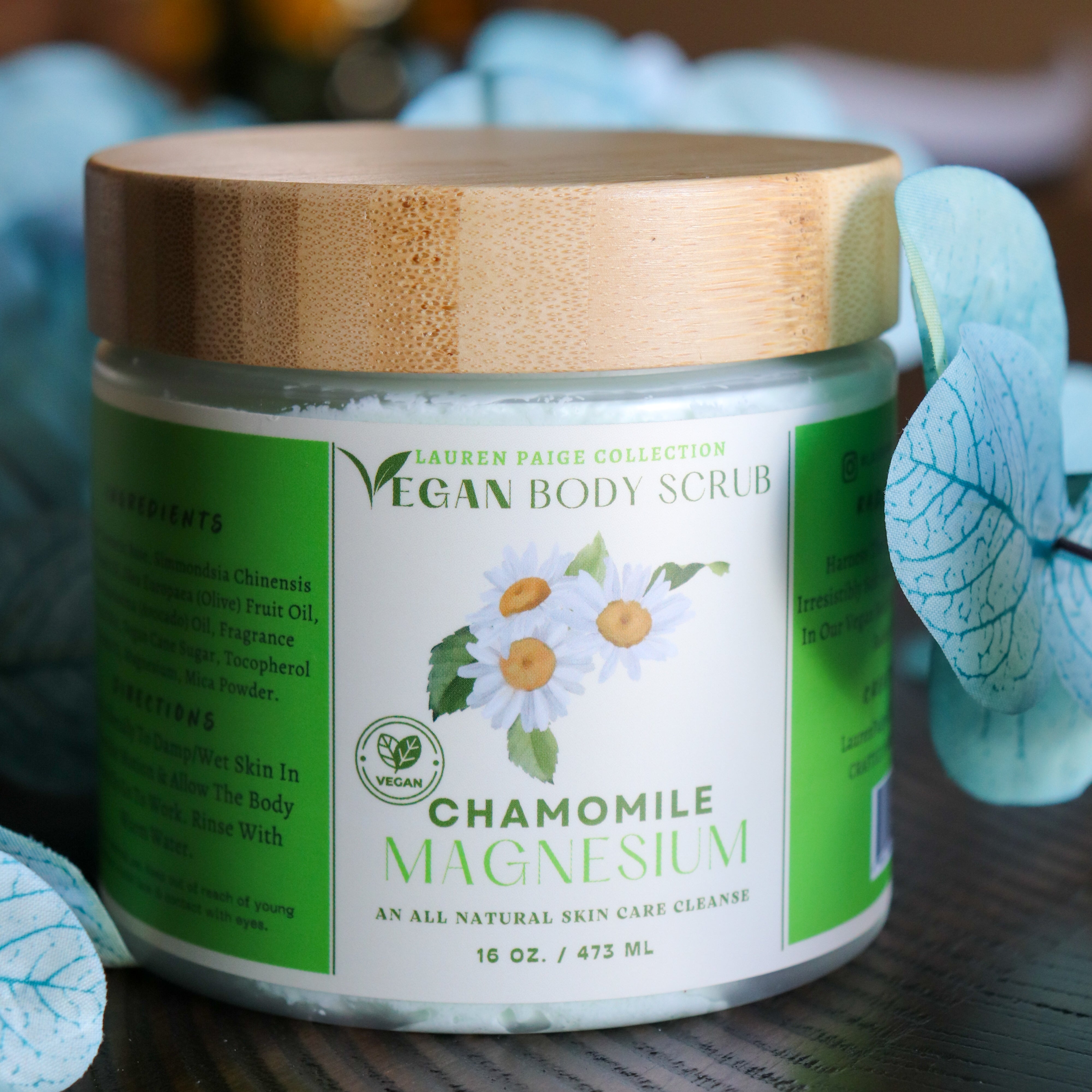 Chamomile Magnesium Vegan Body Scrub | Lauren Paige Collection