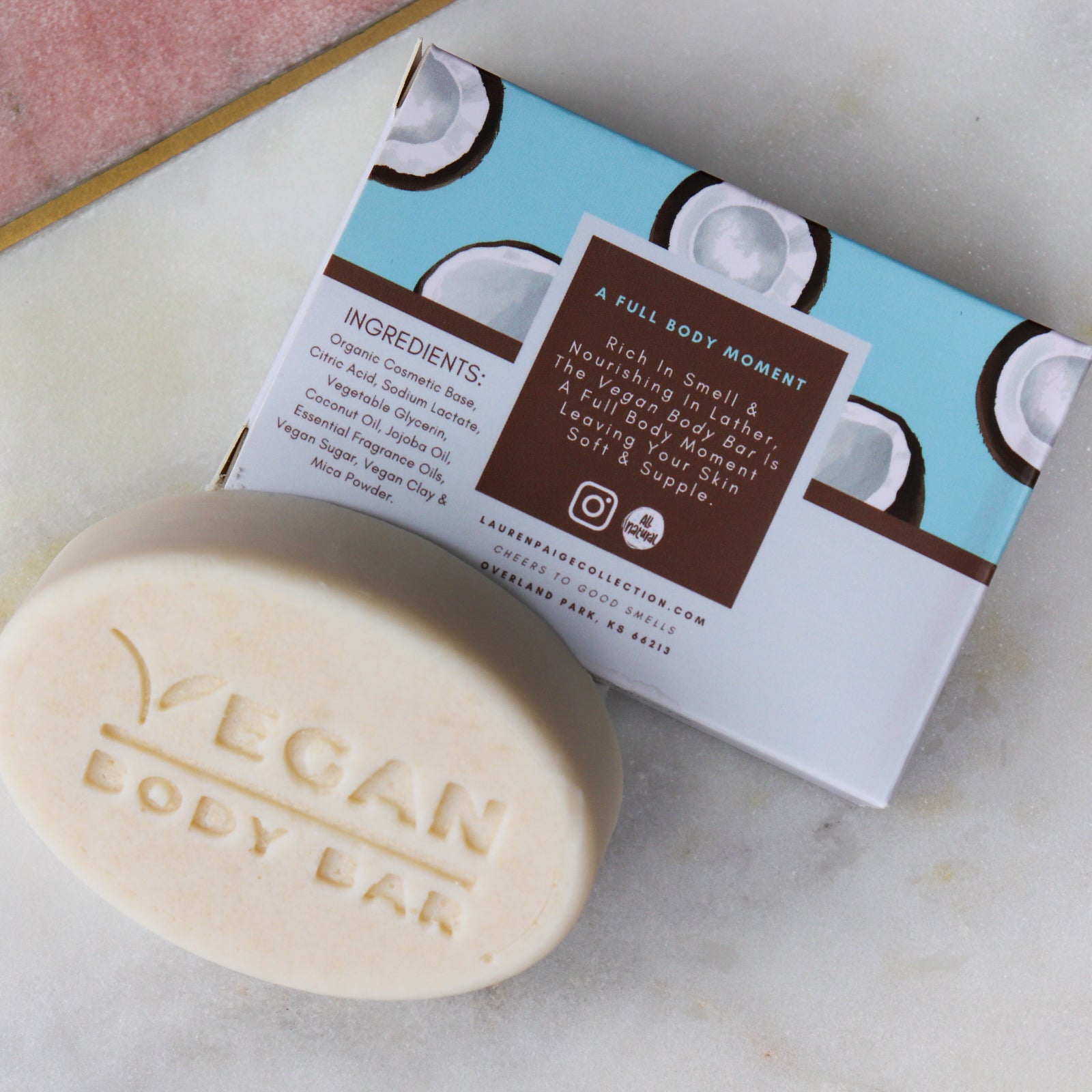 Vegan Body Bar | Coconut Soleil | All Natural Body Cleansing Bar