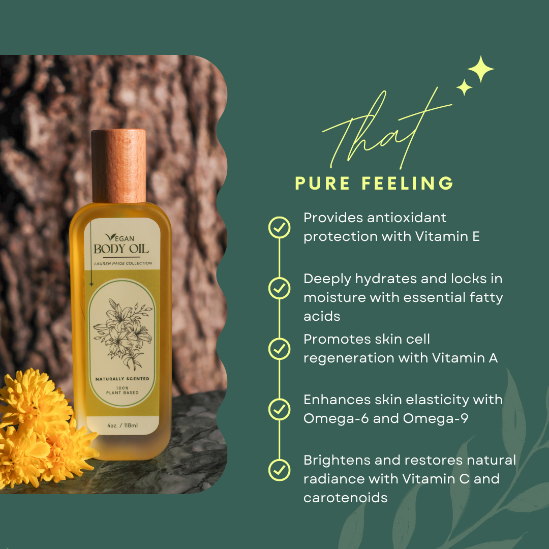 Vegan Body Oil | Naturally Scented | Heal + Protect + Nourish Skin