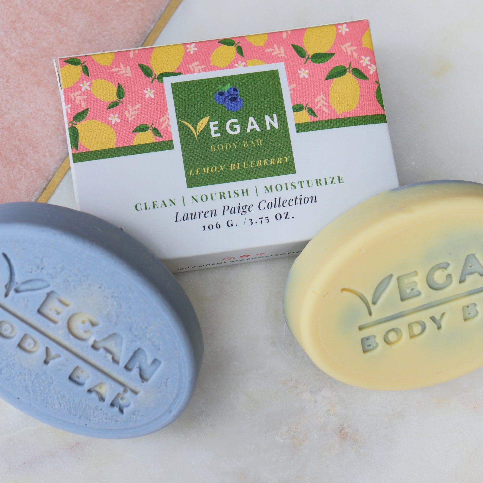 Vegan Body Bar | Lemon Blueberry | All Natural Body Cleansing Bar