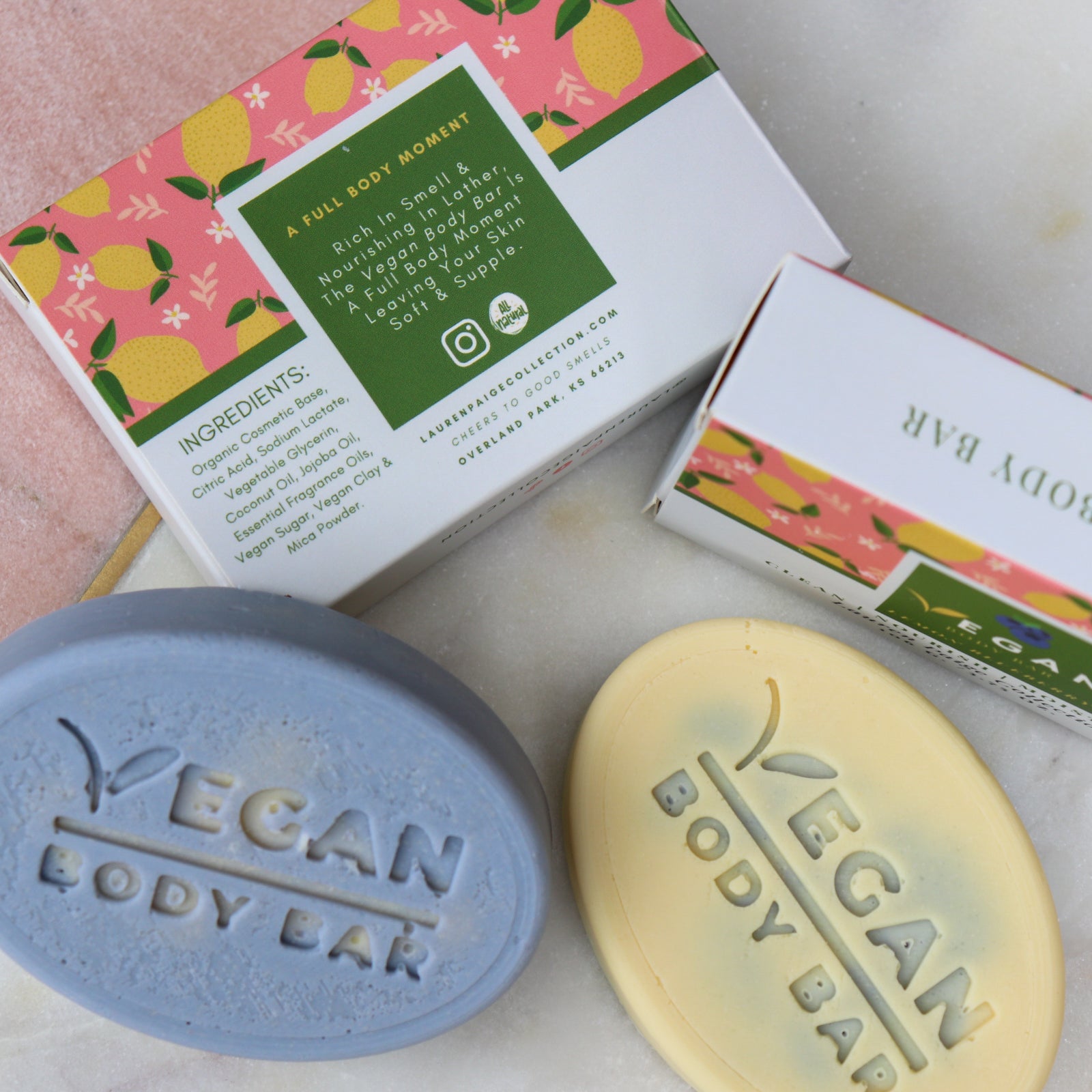 Vegan Body Bar | Lemon Blueberry | All Natural Body Cleansing Bar