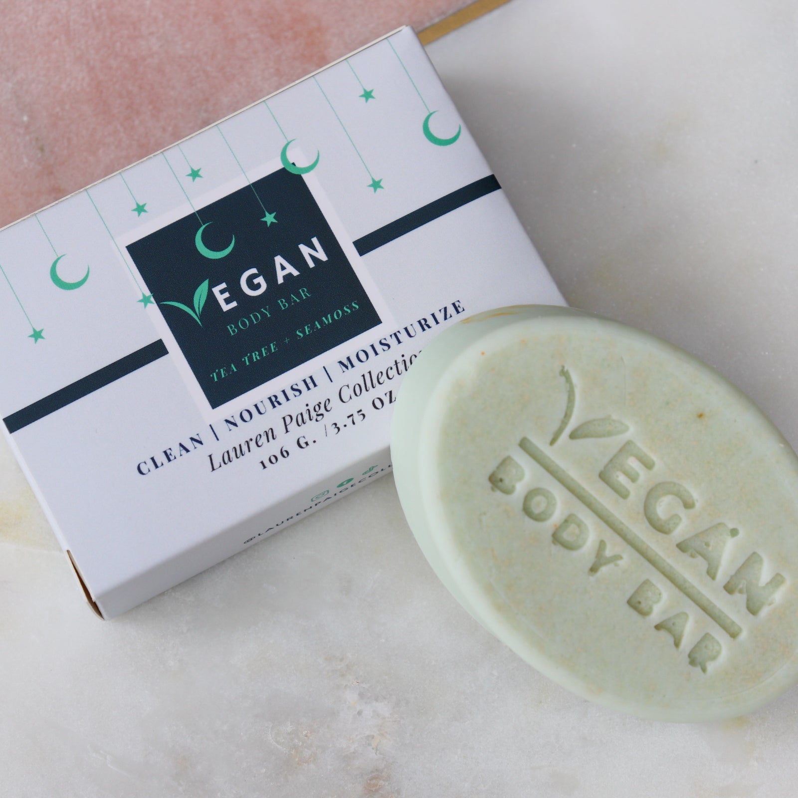 Vegan Body Bar | Tea Tree + Sea Moss | All Natural Body Cleansing Bar
