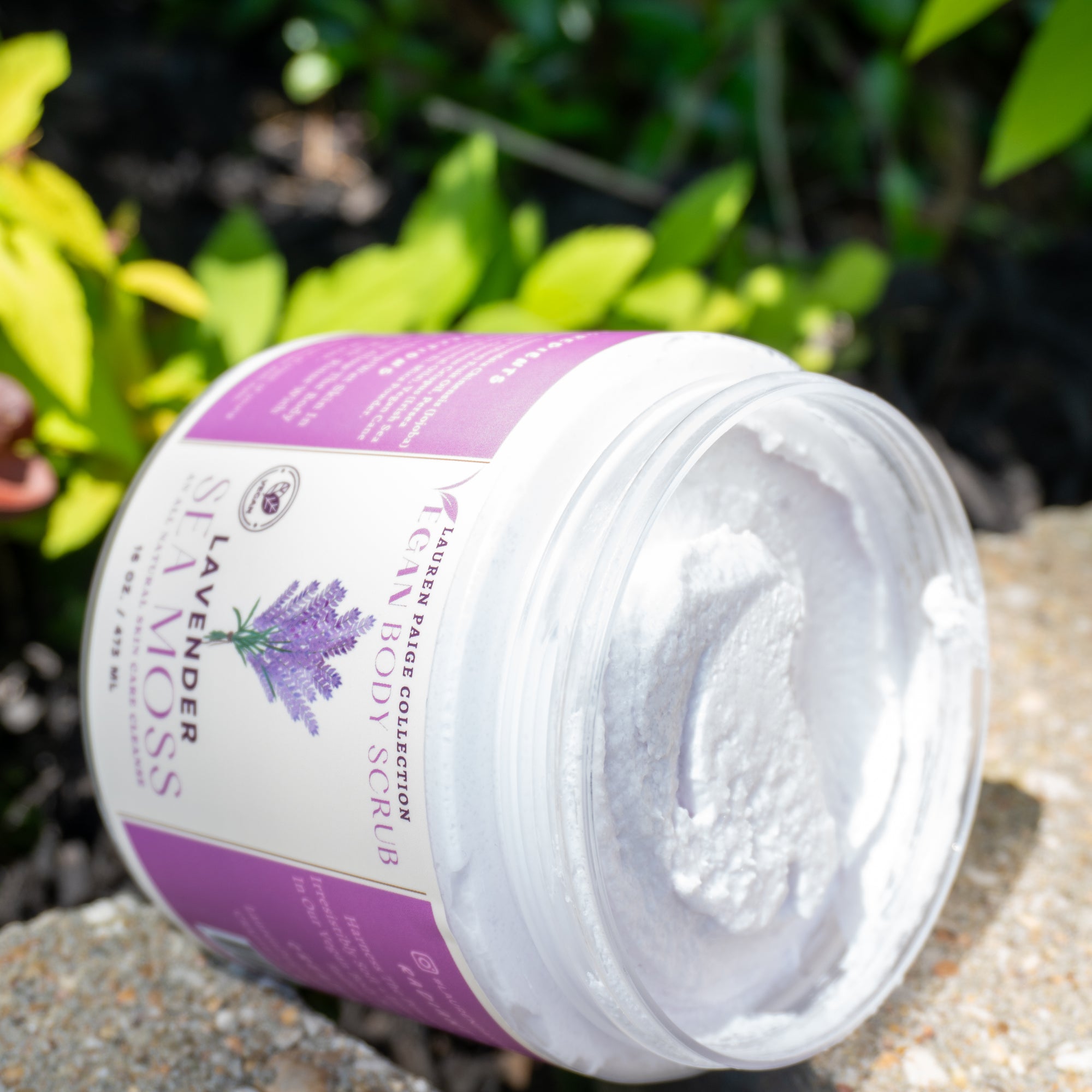 Vegan Body Scrub | Lavender + Sea Moss | All Natural Body Cleansing Scrub