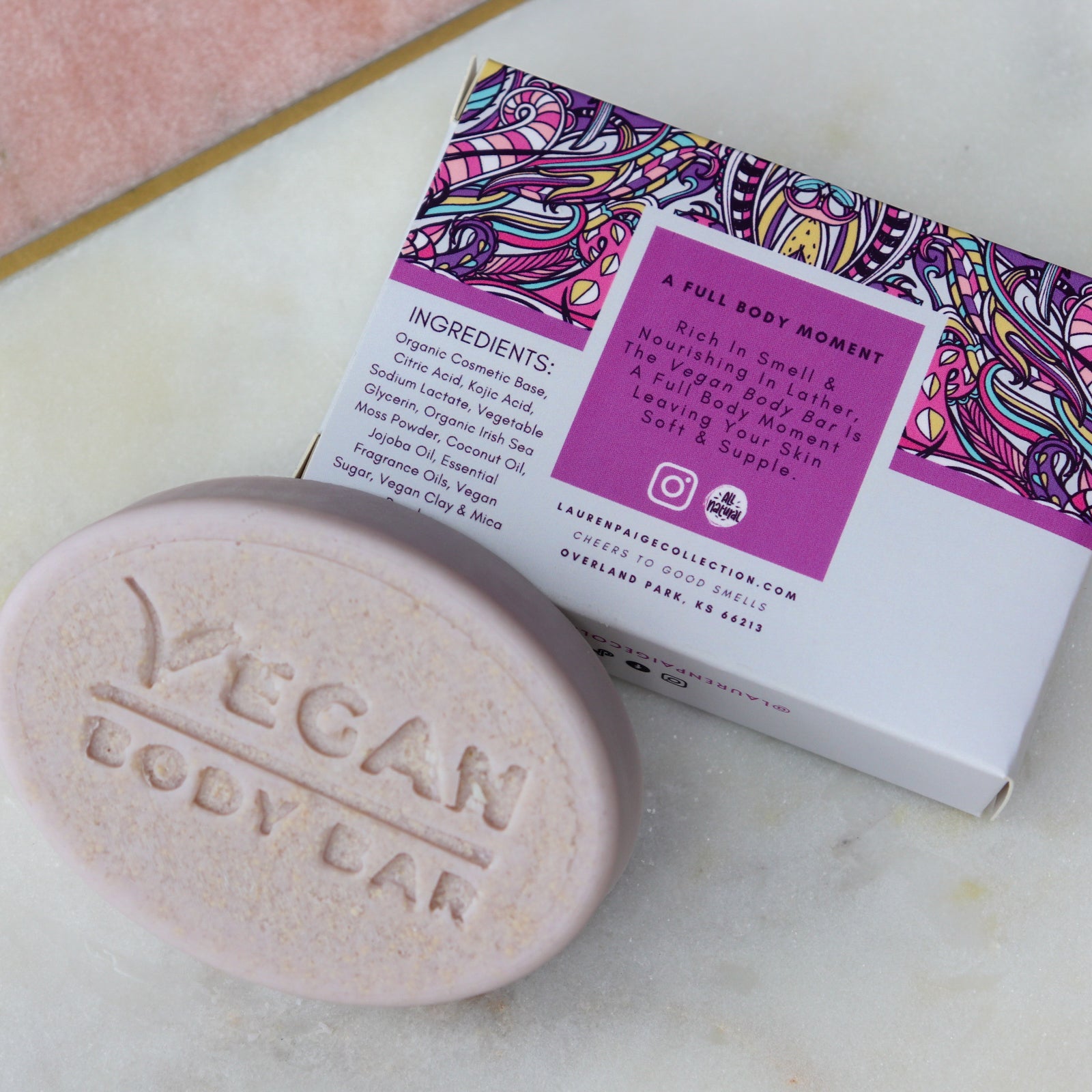 Vegan Body Bar | Lavender + Sea Moss | All Natural Body Cleansing Bar