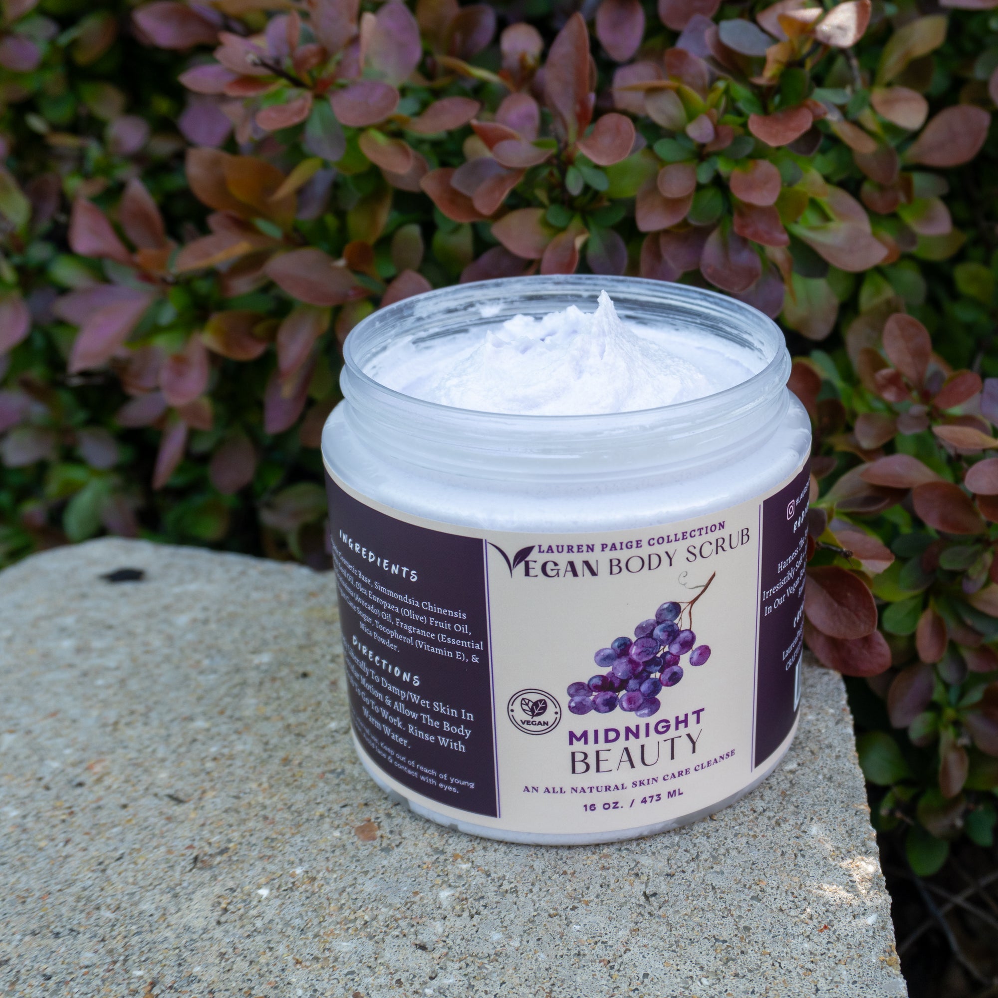 Vegan Body Scrub | Midnight Beauty | All Natural Body Cleansing Scrub