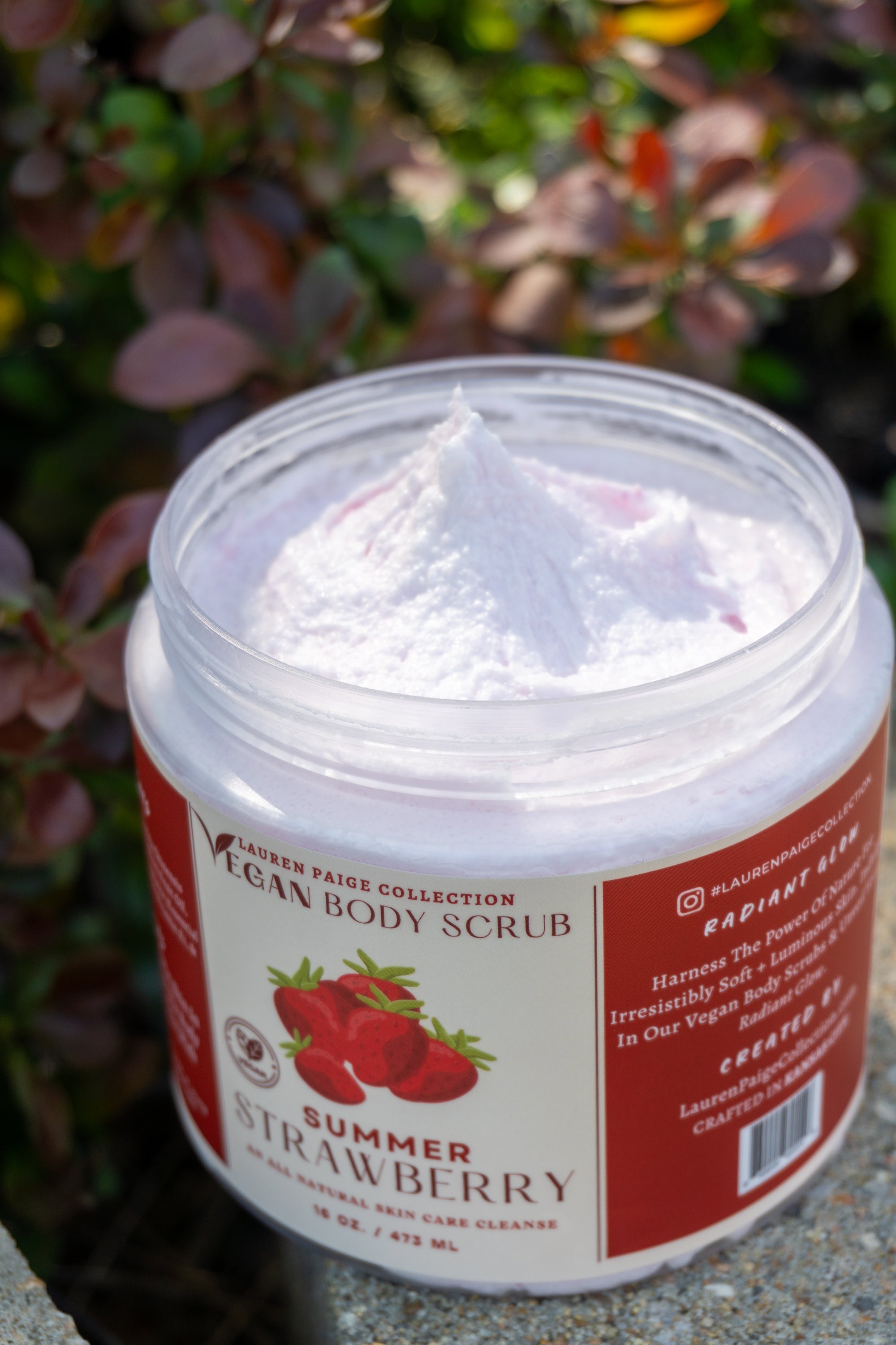 Vegan Body Scrub | Summer Strawberry | All Natural Body Cleansing Scrub