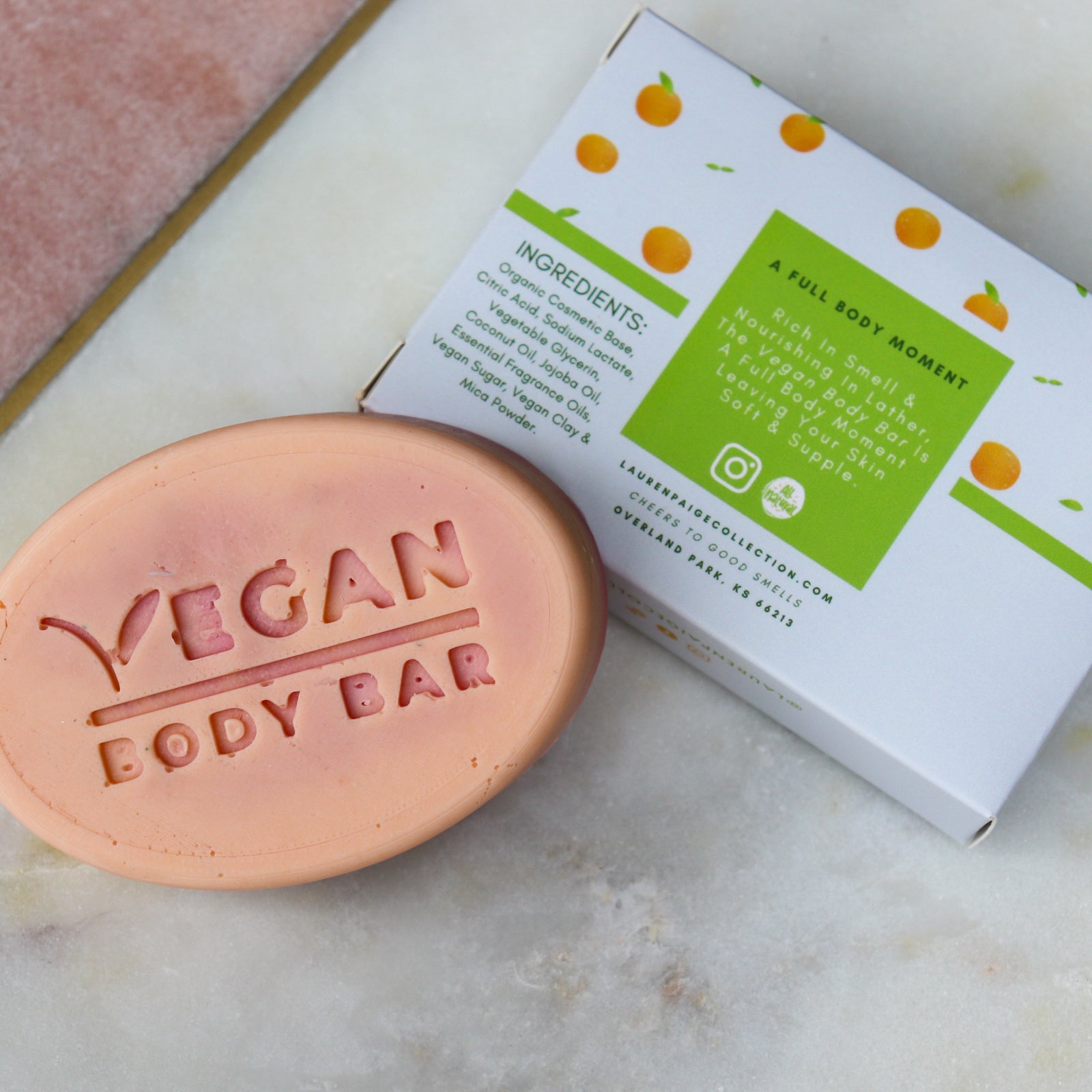 Vegan Body Bar | Sweet Orange | All Natural Body Cleansing Bar