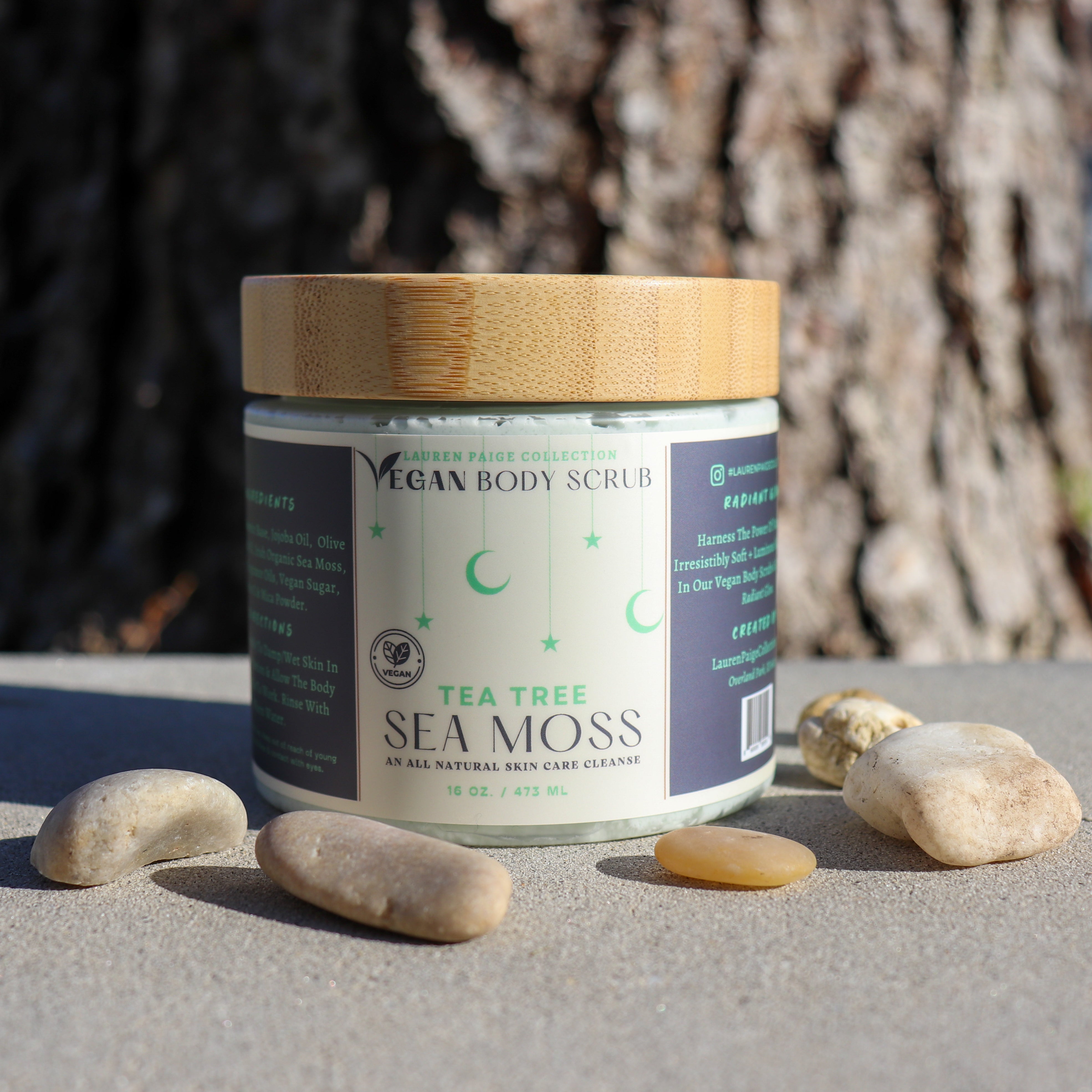 Vegan Body Scrub | Tea Tree + Sea Moss | All Natural – Lauren