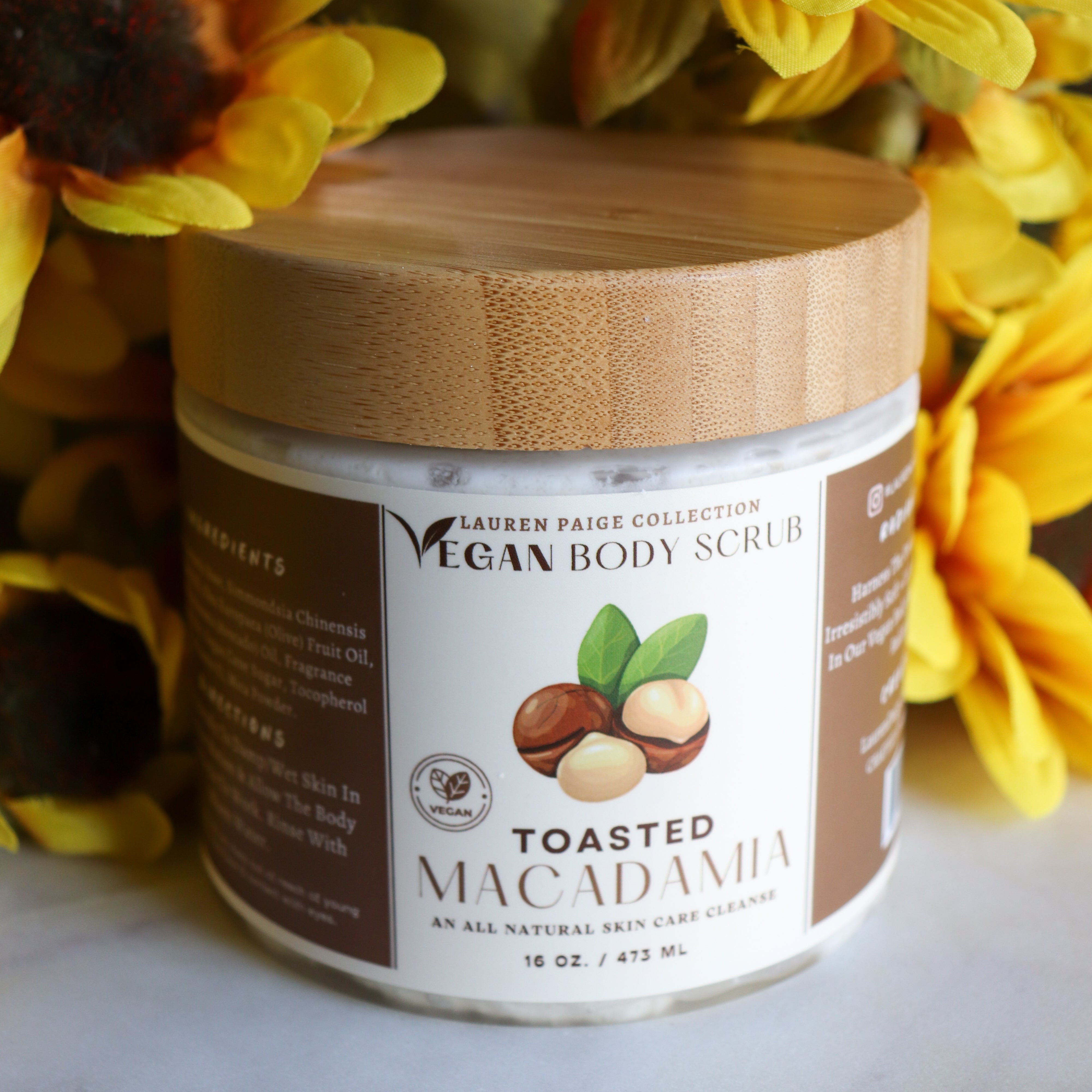 Vegan Body Scrub | Toasted Macadamia | All Natural Body Cleansing Scrub